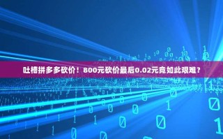 吐槽拼多多砍价！800元砍价最后0.02元竟如此艰难？