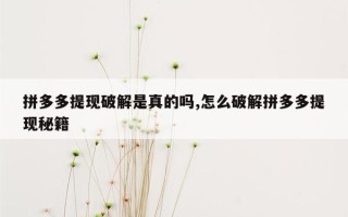 拼多多助力提现秘籍全攻略：如何成功提现100元及800元红包技巧