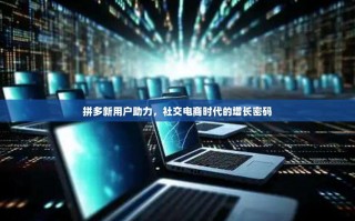 拼多新用户助力，社交电商时代的增长密码