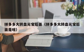 拼多多大转盘元宝后面（拼多多大转盘元宝后面是啥）
