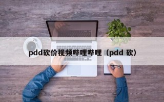 pdd砍价视频哔哩哔哩（pdd 砍）