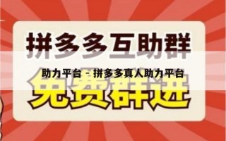 助力平台 - 拼多多真人助力平台