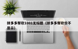 拼多多帮砍1001无标题（拼多多帮砍价不显示）