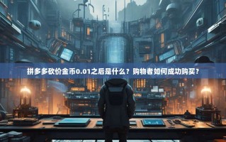 拼多多砍价金币0.01之后是什么？购物者如何成功购买？