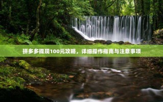 拼多多提现100元攻略，详细操作指南与注意事项