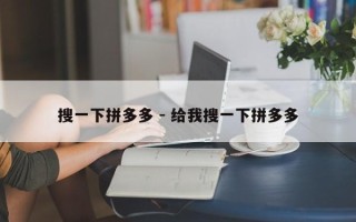 搜一下拼多多 - 给我搜一下拼多多