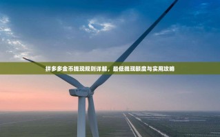 拼多多金币提现规则详解，最低提现额度与实用攻略