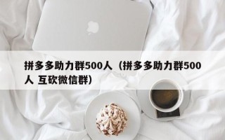 拼多多助力群500人（拼多多助力群500人 互砍微信群）
