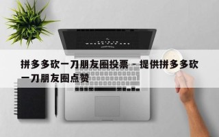 拼多多砍一刀朋友圈投票 - 提供拼多多砍一刀朋友圈点赞