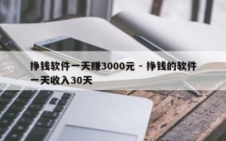 挣钱软件一天赚3000元 - 挣钱的软件一天收入30天