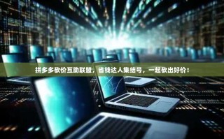 拼多多砍价互助联盟，省钱达人集结号，一起砍出好价！