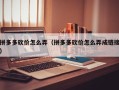 拼多多砍价怎么弄（拼多多砍价怎么弄成链接）
