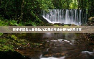 拼多多现金大转盘助力工具的市场分析与使用指南