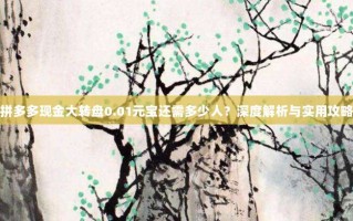拼多多现金大转盘0.01元宝还需多少人？深度解析与实用攻略