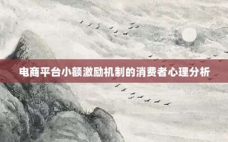 电商平台小额激励机制的消费者心理分析