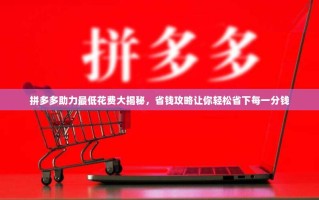 拼多多助力最低花费大揭秘，省钱攻略让你轻松省下每一分钱