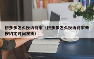 拼多多怎么投诉商家（拼多多怎么投诉商家未按约定时间发货）