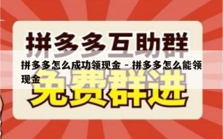 拼多多怎么成功领现金 - 拼多多怎么能领现金