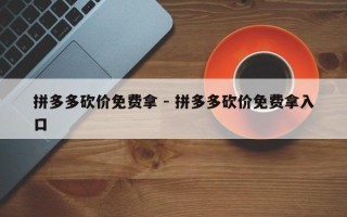 拼多多砍价免费拿 - 拼多多砍价免费拿入口