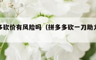 拼多多砍一刀活动安全吗？了解潜在风险与注意事项