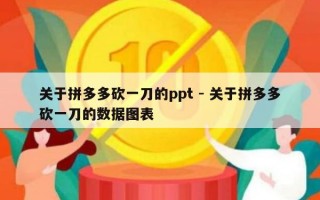 关于拼多多砍一刀的ppt - 关于拼多多砍一刀的数据图表