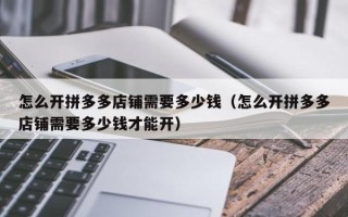 怎么开拼多多店铺需要多少钱（怎么开拼多多店铺需要多少钱才能开）