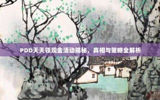 PDD天天领现金活动揭秘，真相与策略全解析