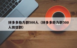 拼多多助力群500人（拼多多助力群500人微信群）
