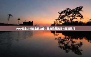 PDD现金大转盘金币攻略，揭秘隐藏玩法与提现技巧