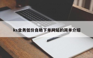 ks业务低价自助下单网站的简单介绍