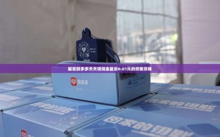 解密拼多多天天领现金最后0.01元的终极攻略