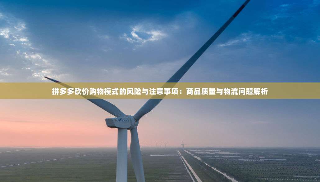 拼多多砍价购物模式的风险与注意事项:商品质量与物流问题解析-第1张图片-拼多多助力 拼多多砍价购物模式的风险与注意事项:商品质量与物流问题解析-第1张图片-拼多多助力