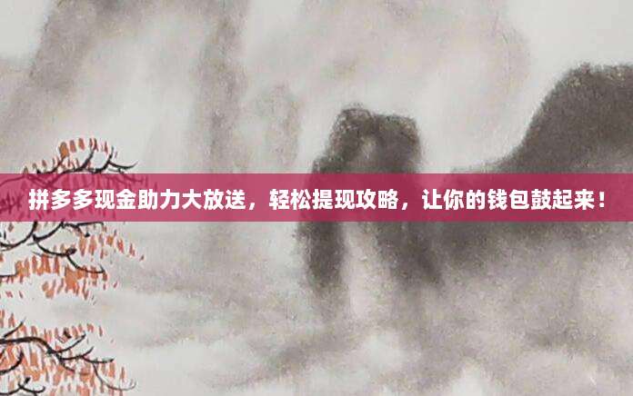 拼多多现金助力大放送,轻松提现攻略,让你的钱包鼓起来!-第1张图片-拼多多助力 拼多多现金助力大放送,轻松提现攻略,让你的钱包鼓起来!-第1张图片-拼多多助力