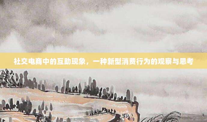 社交电商中的互助现象,一种新型消费行为的观察与思考-第1张图片-拼多多助力 社交电商中的互助现象,一种新型消费行为的观察与思考-第1张图片-拼多多助力