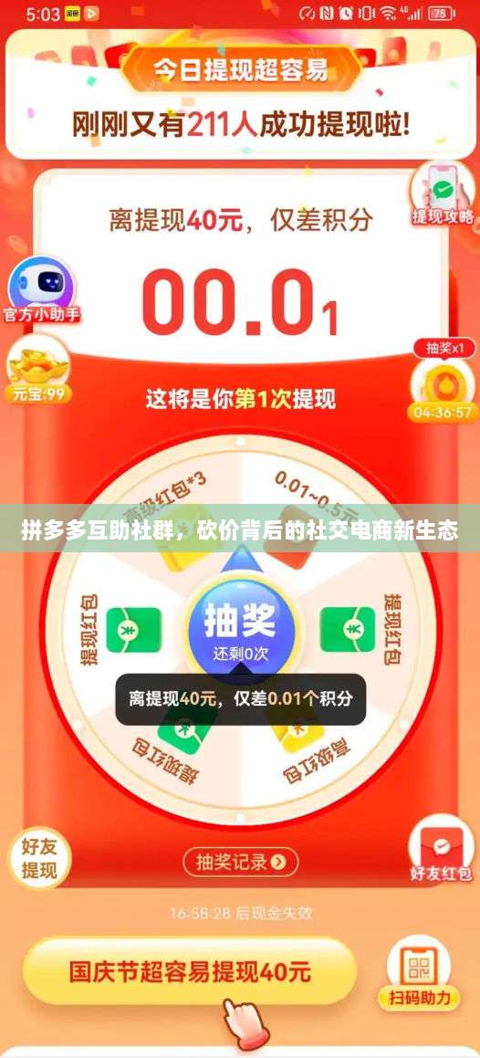 拼多多互助社群,砍价背后的社交电商新生态-第1张图片-拼多多助力 拼多多互助社群,砍价背后的社交电商新生态-第1张图片-拼多多助力