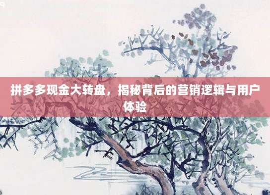 拼多多现金大转盘,揭秘背后的营销逻辑与用户体验-第1张图片-拼多多助力 拼多多现金大转盘,揭秘背后的营销逻辑与用户体验-第1张图片-拼多多助力