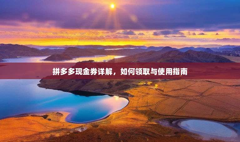 拼多多现金券详解，如何领取与使用指南-第1张图片-拼多多助力