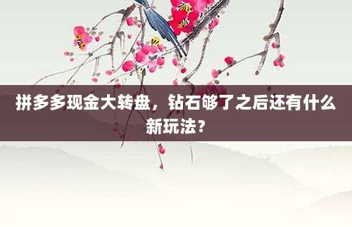 拼多多现金大转盘,钻石够了之后还有什么新玩法?-第1张图片-拼多多助力 拼多多现金大转盘,钻石够了之后还有什么新玩法?-第1张图片-拼多多助力