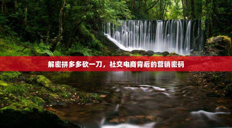 解密拼多多砍一刀,社交电商背后的营销密码-第1张图片-拼多多助力 解密拼多多砍一刀,社交电商背后的营销密码-第1张图片-拼多多助力