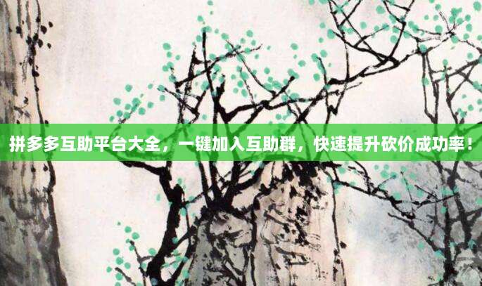 拼多多互助平台大全，一键加入互助群，快速提升砍价成功率！-第1张图片-拼多多助力
