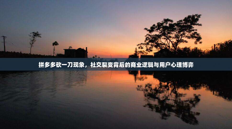 拼多多砍一刀现象，社交裂变背后的商业逻辑与用户心理博弈-第1张图片-拼多多助力