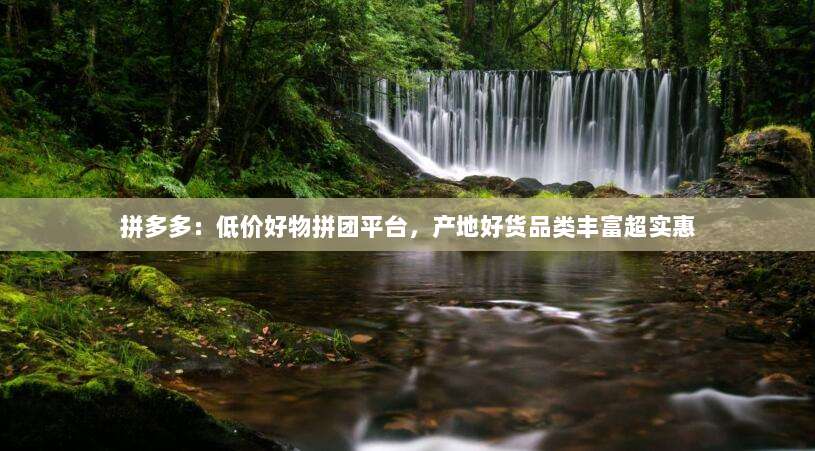 拼多多:低价好物拼团平台,产地好货品类丰富超实惠-第1张图片-拼多多助力 拼多多:低价好物拼团平台,产地好货品类丰富超实惠-第1张图片-拼多多助力