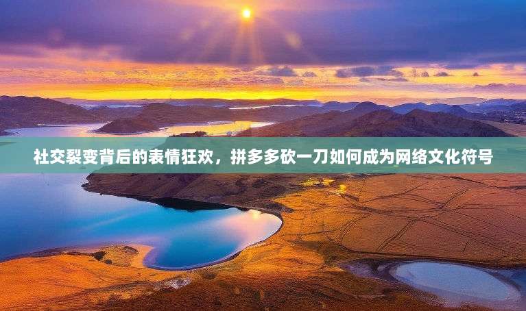 社交裂变背后的表情狂欢，拼多多砍一刀如何成为网络文化符号-第1张图片-拼多多助力