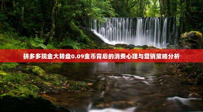拼多多现金大转盘0.09金币背后的消费心理与营销策略分析-第1张图片-拼多多助力 拼多多现金大转盘0.09金币背后的消费心理与营销策略分析-第1张图片-拼多多助力