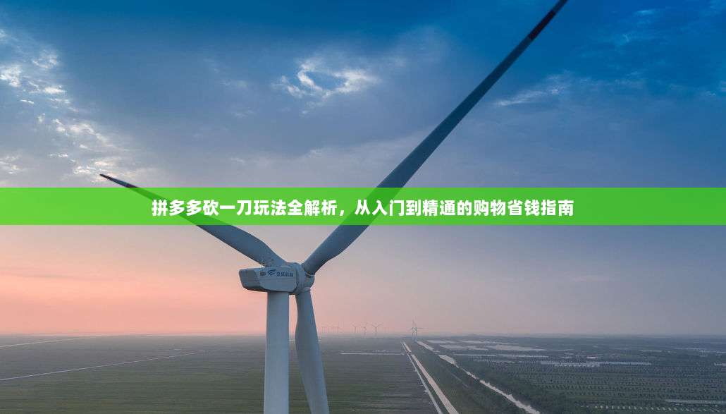 拼多多砍一刀玩法全解析,从入门到精通的购物省钱指南-第1张图片-拼多多助力 拼多多砍一刀玩法全解析,从入门到精通的购物省钱指南-第1张图片-拼多多助力