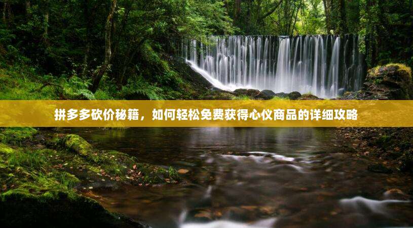 拼多多砍价秘籍,如何轻松免费获得心仪商品的详细攻略-第1张图片-拼多多助力 拼多多砍价秘籍,如何轻松免费获得心仪商品的详细攻略-第1张图片-拼多多助力