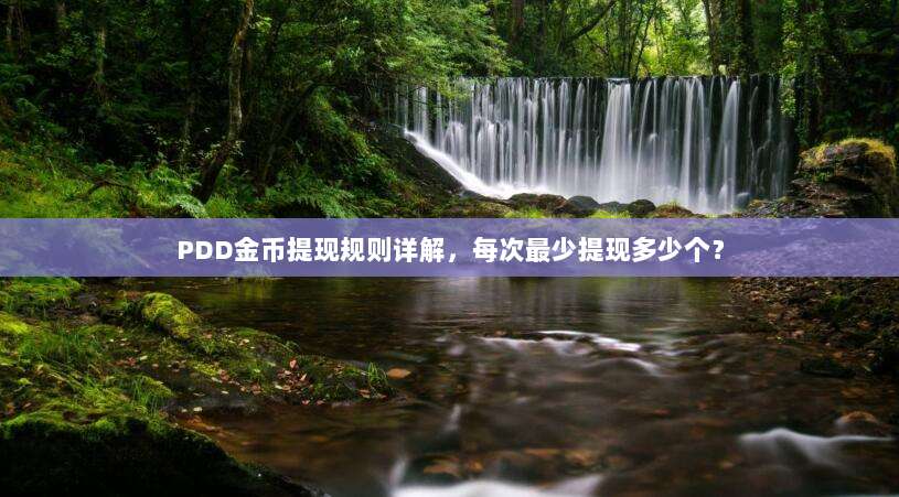 PDD金币提现规则详解,每次最少提现多少个?-第1张图片-拼多多助力 PDD金币提现规则详解,每次最少提现多少个?-第1张图片-拼多多助力