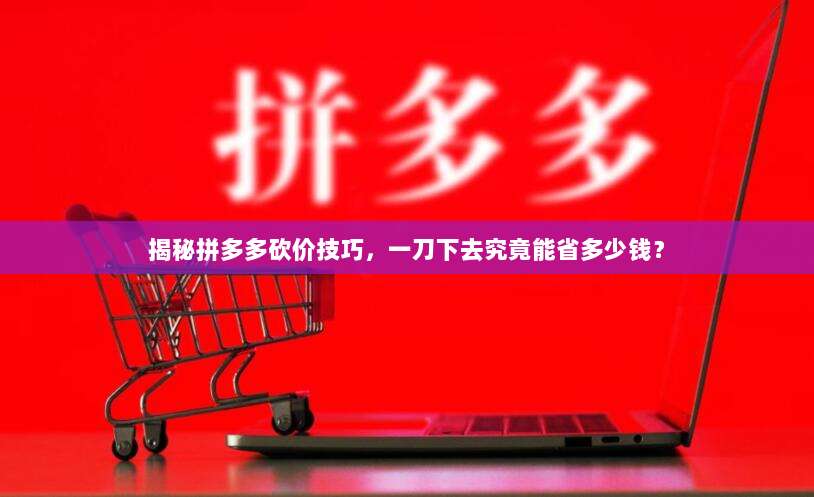 揭秘拼多多砍价技巧,一刀下去究竟能省多少钱?-第1张图片-拼多多助力 揭秘拼多多砍价技巧,一刀下去究竟能省多少钱?-第1张图片-拼多多助力