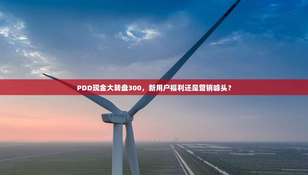 PDD现金大转盘300,新用户福利还是营销噱头?-第1张图片-拼多多助力 PDD现金大转盘300,新用户福利还是营销噱头?-第1张图片-拼多多助力