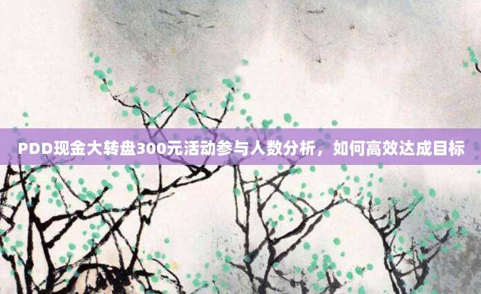 PDD现金大转盘300元活动参与人数分析，如何高效达成目标-第1张图片-拼多多助力